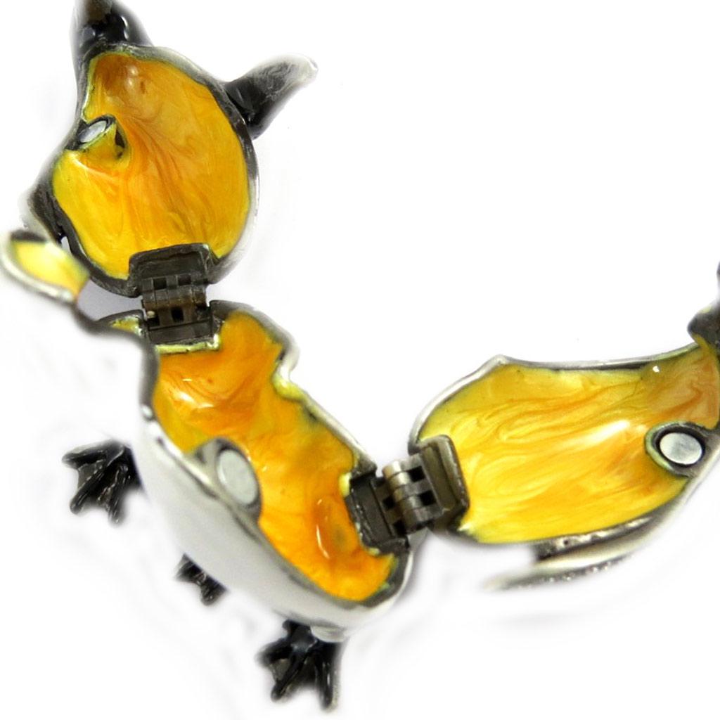 Les Trésors De Lily [L9212] - Coffret à Bijoux 'Couple Pingouins' noir blanc orange