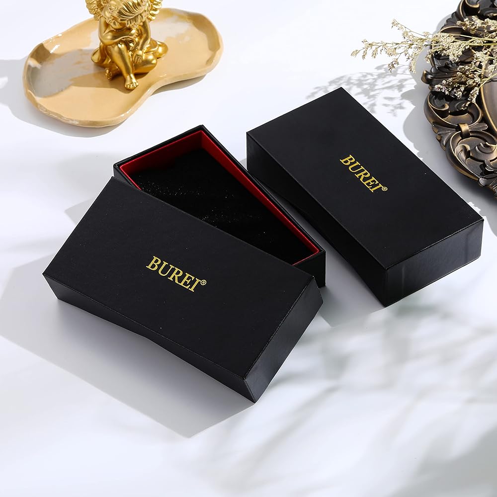 BUREI Men's Analog Quartz Watch Waterproof Business Fashion Simple Golden Silver Night Glow Timepiece