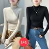 Navava Women SofT Fleece Mock Neck Long Sleeve T shirT nT3085