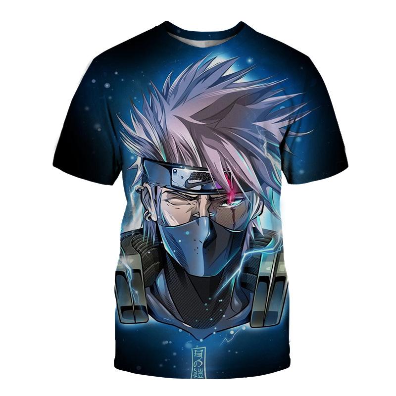 New Naruto 3D Digital Printed T-shirt Short Sleeved Men's  Clothing T-shirt