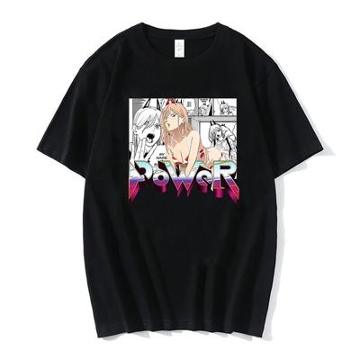 Power Graphic Print T-Shirt Anime Chainsaw Unisex T-Shirt Unisexga Plus Size T-Shirt Harajuku Unisex Unisex Ästhetische trendige T-Shirts