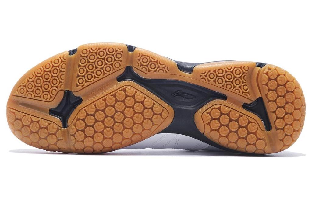 Li Ning Racetrack Encounter Textile, Synthetic Leather Slip Resistant Abrasion Resistant Low top Badminton Shoes Men's AYTQ033-4
