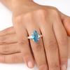 Swiss Blue Topaz Gemstone 925 Sterling Silver Jewelry Handcrafted Designer Ring RR-65-3