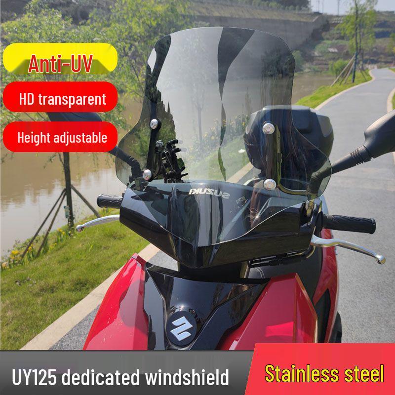E5G Suitable for Suzuki UY125 Motorcycle Scooter Windshield Glass Front Shield