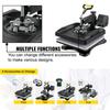 VEVOR Heat Press Machine 15 x 15 Inch 8 In 1 Heat Press 1000W Sublimation Machine 360 degrees Rotation Swing Away Heat Press 8 In 1 Shirt Printing
