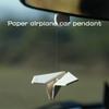 Paper Airplane Car Rearview Mirror Charm Pendant Interior Decoration Novelty Funny Car Aromatherapy Diffuser Auto Accessories