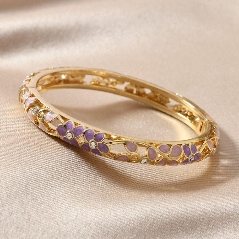 Traditional Vintage Cloisonne Bangle Enamel Women's Hand Bracelet  Jewelry Gifts