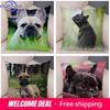 Cute Pet Mini French Bulldog Pillowcase Home Sofa Car Decoration Animal Dog Cushion Cover Printed