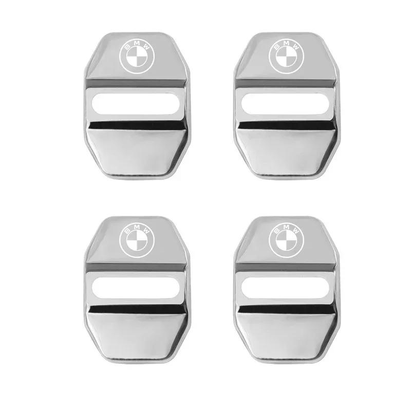 BAGV1 Car Sticker 4Pcs Titanium Alloy Car Door Lock Protective Cover For BMW E46 E90 E60 F30 F10 E39 E36 F20 G20 G30 E92 E87 E91 X5 E7
