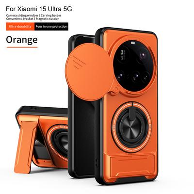Para Xiaomi 15 Ultra Funda Xiaomi Mi 15 Ultra Cubierta Fundas Magsafe Magnético Plegable Soporte Armadura Militar Cubierta de Protección de Cámara