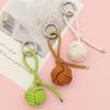 Handmade Woven Ball Pendant with Miumiu Imitation Sheepskin