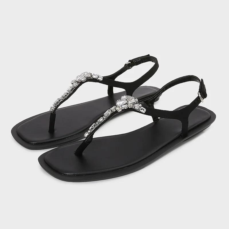Diamond Flip Flops Women Summer Casual Fashion Slippers Female Slide Crystal Flat Sandals Ladies Beach Shoes