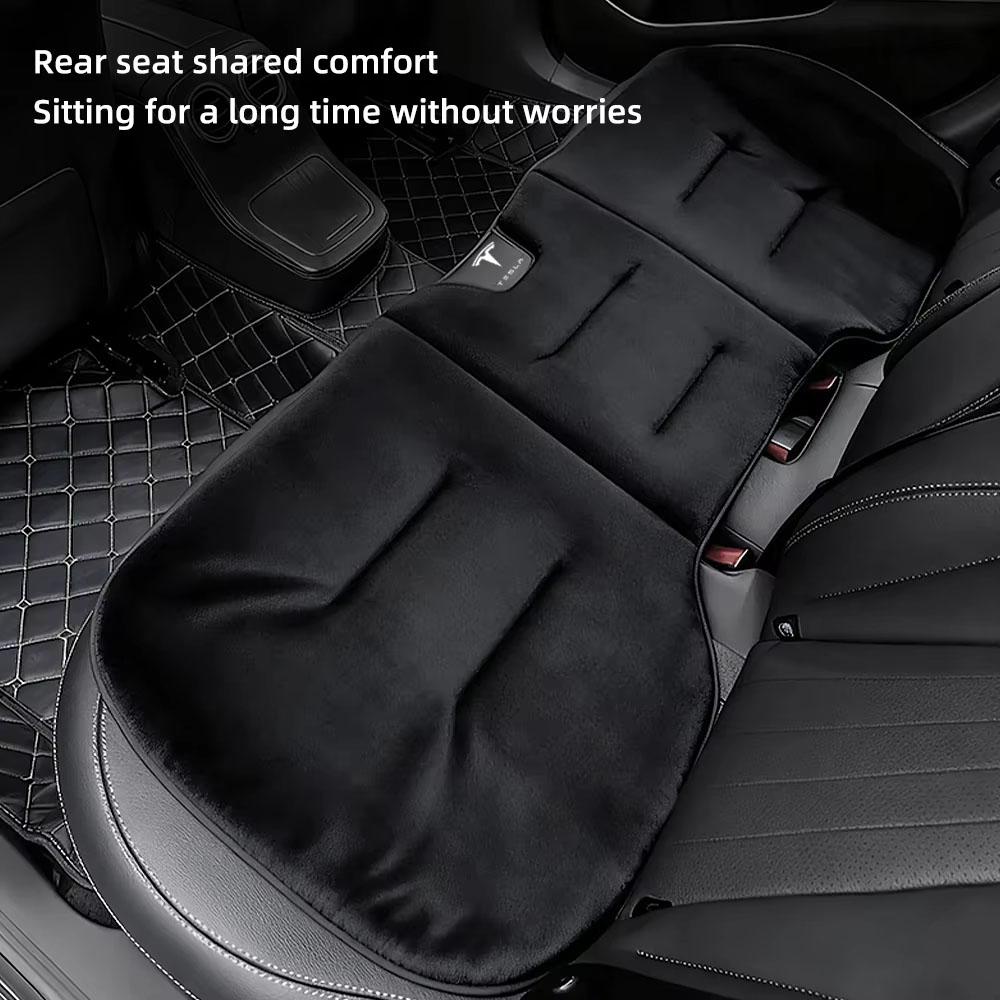 AMM1 Flannel Car Seat Cushion Cover For Tesla Model 3 S X Y Juniper Cybertruck Universal Winter Plush Seat Cushions Car Accessories