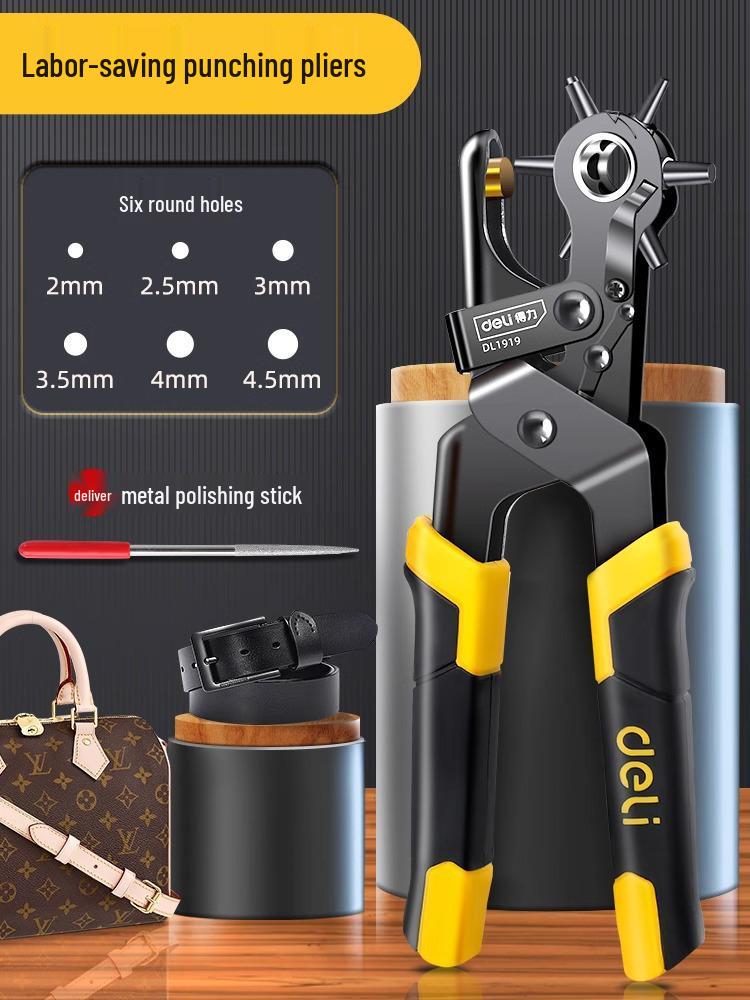 Labor-Saving Leather Hole Punching Pliers for Belts and Straps