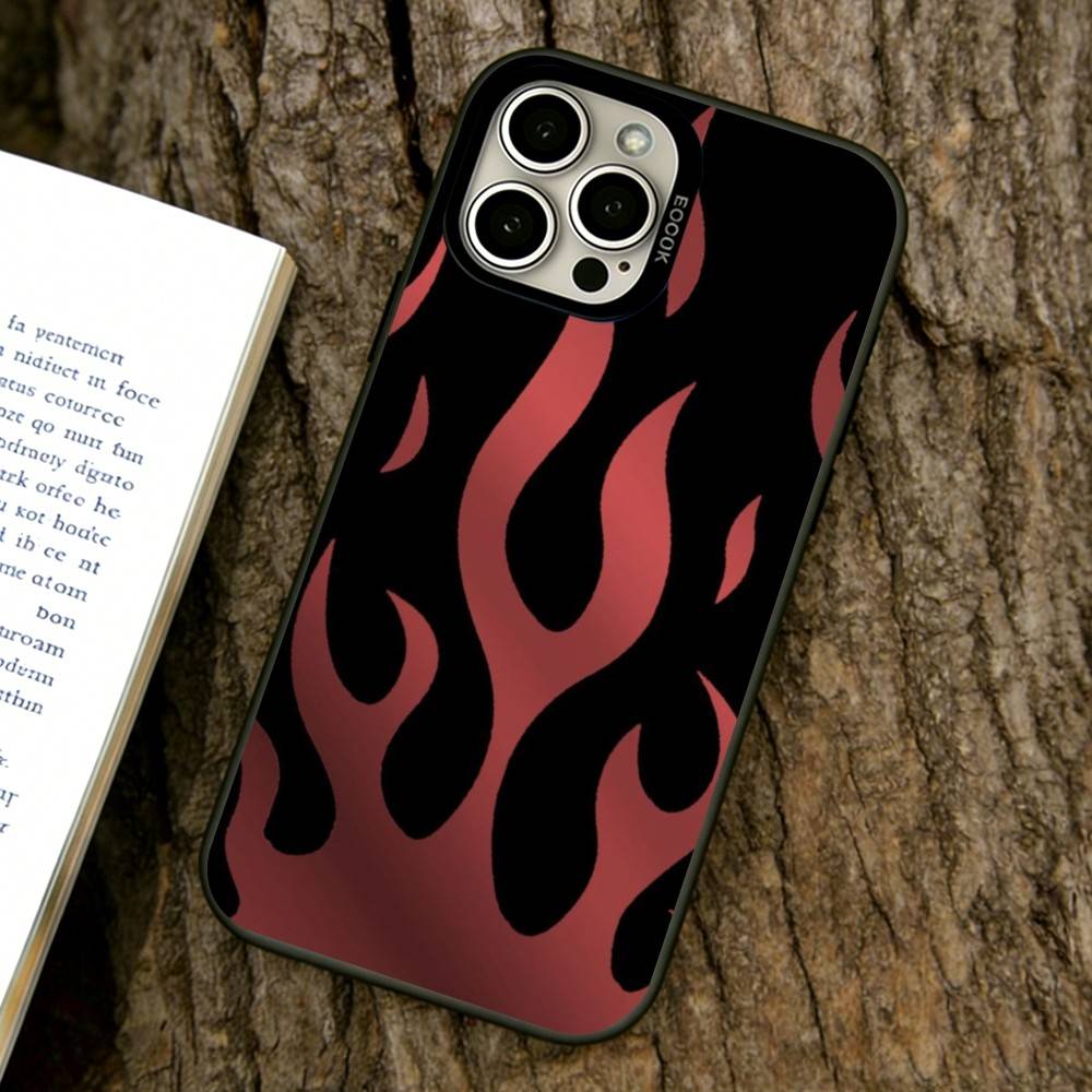 Fire Phone Case For iPhone 17,16,15,14,13,12,11 Plus,Pro Max,XS,Colored Silver Plated Inside Cover