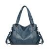 Large Capacity Black Brown Shoulder Bags For Women Large Shopper Bag Solid Color Soft Leather Crossbody Handbag Lady Travel Tote Bag