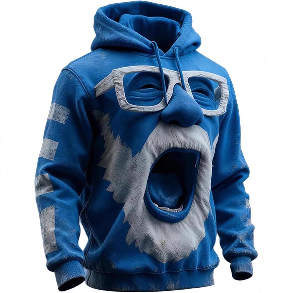 Men's Casual Hooded Sweatshirt - 2024 Autumn/Winter Christmas Collection