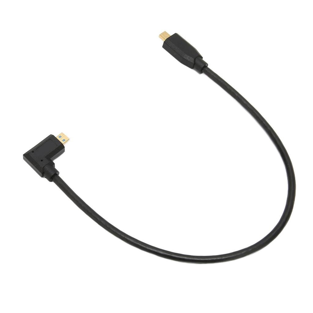 8K 60Hz Micro HD Multimedia Interface Cable Right Elbow Micro HD Multimedia Interface Male to Male Cord OD4.0mm