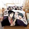 Black Butler Kuroshitsuji Bedding Set 3 Piece Duvet Cover Set Sebastian Ciel Cartoon Bed Linen for Kids Adults Bedroom