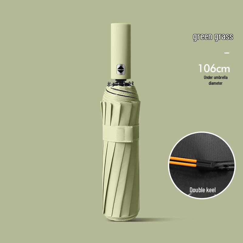 24-Bone Automatic Folding Umbrella: High-End, Sun & Rain Dual-Use, UV Protection for Men & Women