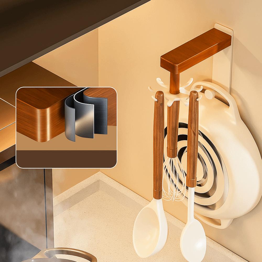 8-Claw Design 8-Claw Kitchen Hanger Multifunctional Utensil Organizer Pans Storage