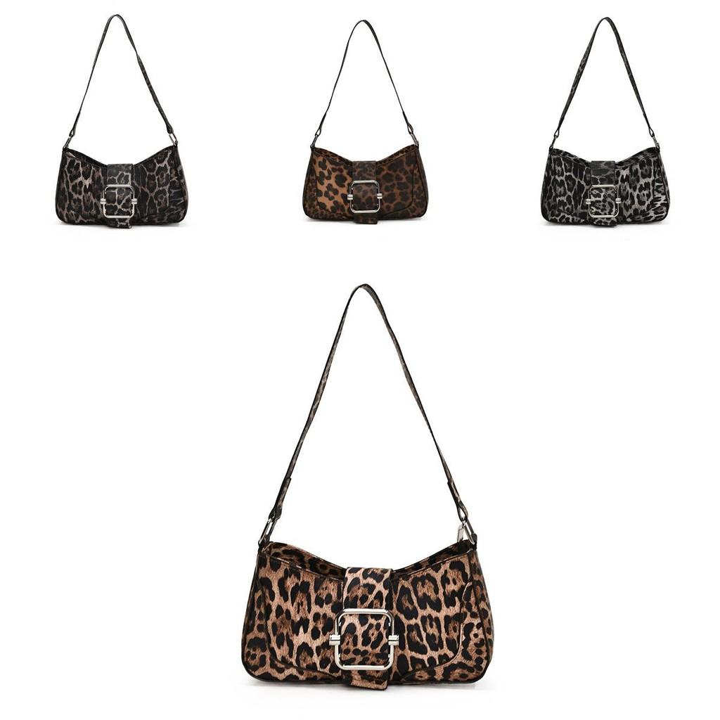 Small Fashionable Square Leopard Print Tote Bag For Women With Trendy Style