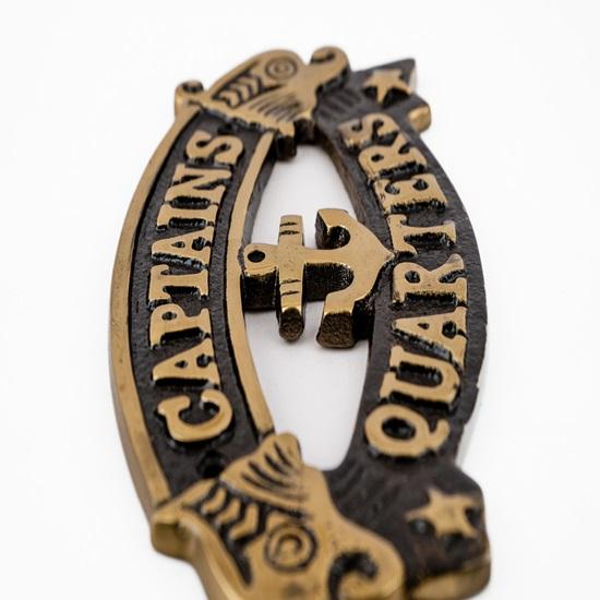 Captain's Quarters dørplate Nautisk sjarmplakett, skipsbåtskilt, maritim dekor veggkunst for hjemmet, kontoret