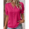 Summer Women's T-shirt Fashion Hollow Short-sleeved Women's Shirt Tops