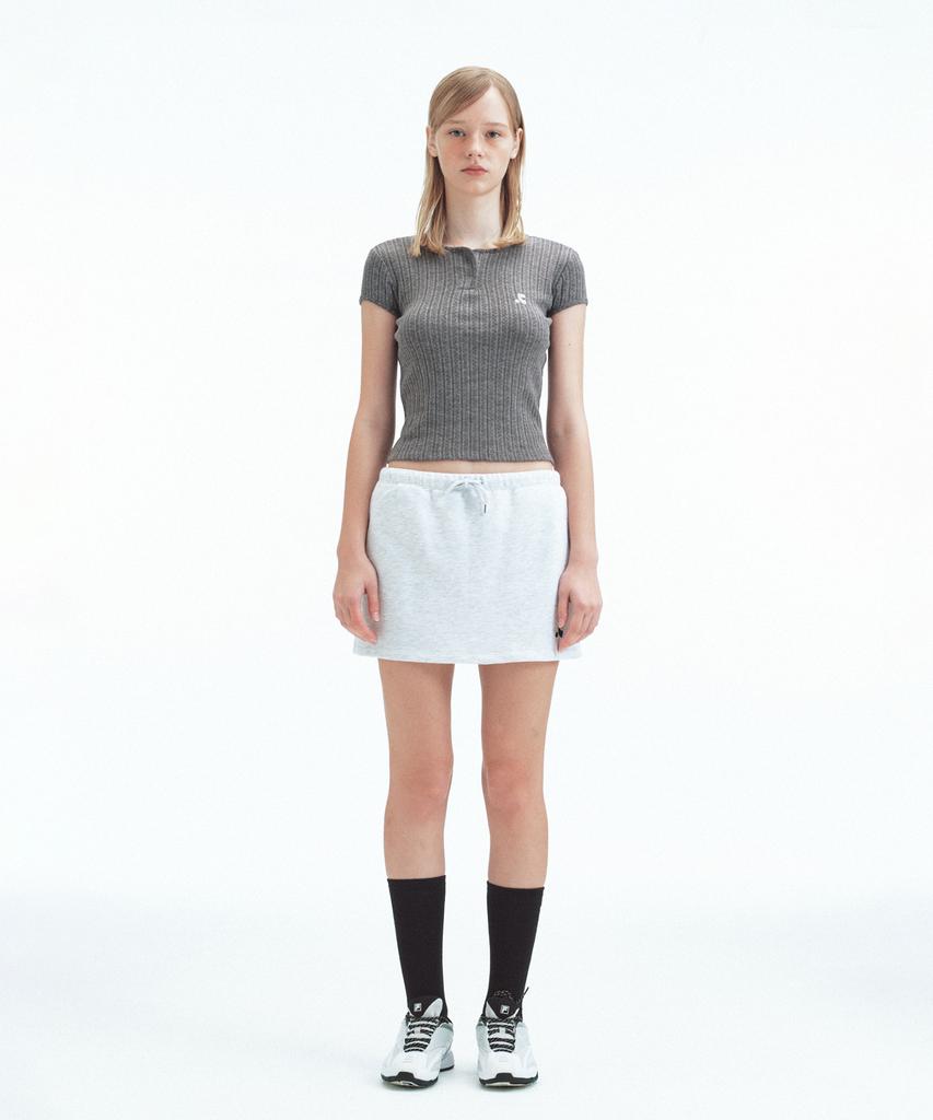 Rest And Recreation Sweat Mini Skort - Light Gray