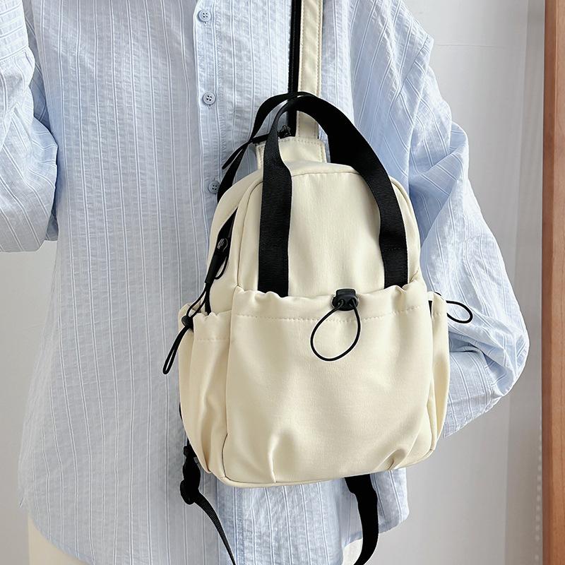 Backpack Women's 2025 New Simple Solid Color Mountain Functional Small Shoulder Bag Outdoor Travel Lightweight Small Backpack for Men