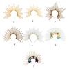 Round Five-pointed Star Head Buckle Hairband Funny Exaggerated Gold Crowns Halloween Witch Dress Hair Accessories