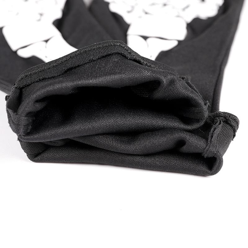 Halloween Skeleton Gloves Unisex Adult Full Finger Long Gloves Glow in The Dark Stretch Cosplay Goth Mittens Accessories