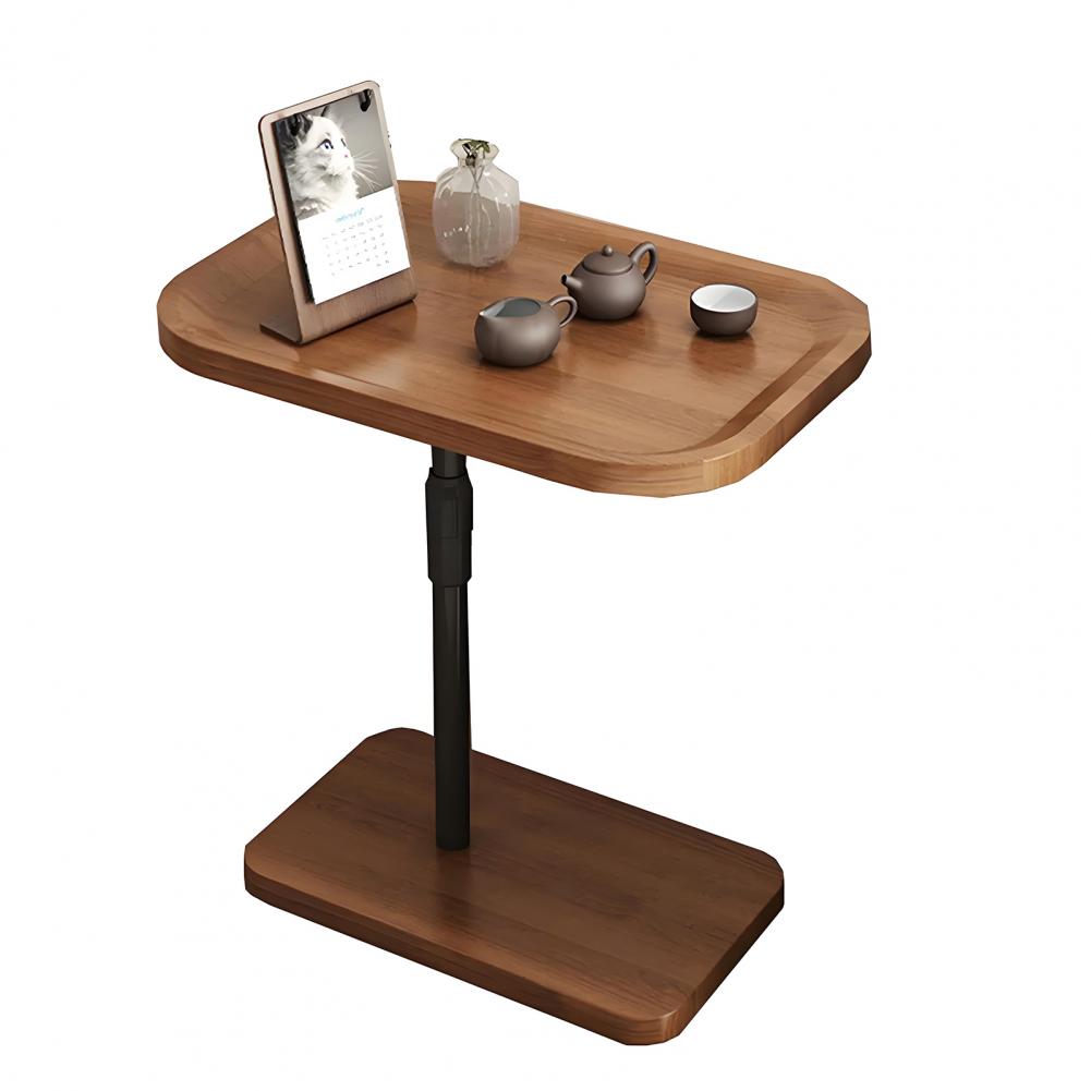 C-Shaped End Table with Adjustable Height – 2-Tier Side Table for Couch, Nightstand for Living Room & Bedroom