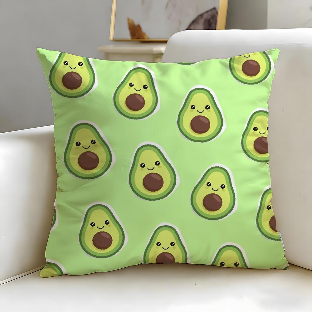 classic food Avocado Cushion Cover Soft EasyWash Pillow Case Versatile for Couch Bed Travel and Office