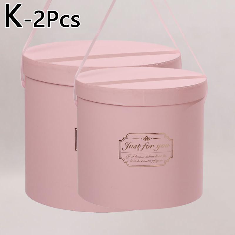 

1 шт. Портативные бумажные коробки Коробка для упаковки цветов Конфетная коробка Круглая коробка для цветов Букеты Сумка-тоут Подарочные коробки Коробки для букетов цветов S+M