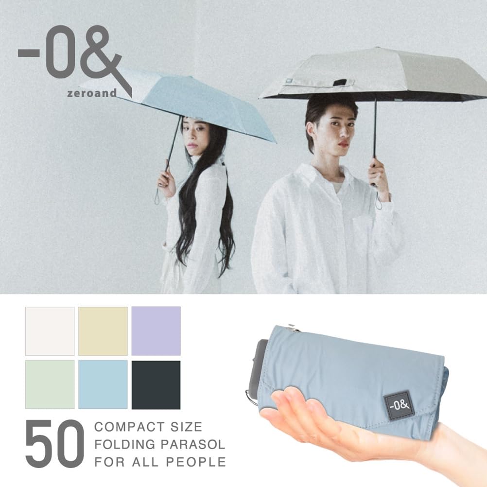 Ogawa Parasol Folding Umbrella Ultra Compact Mini UV Protection Rate Over Light Blocking Heat Shielding 50cm Zero and Twilight Purple Water Repellent