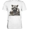 Raccoon Beer T Shirt Funny For Pubs S Festivals Unisex And Unisex Vintage Washed Unisex Fashion Streetwear Versatile Casual
