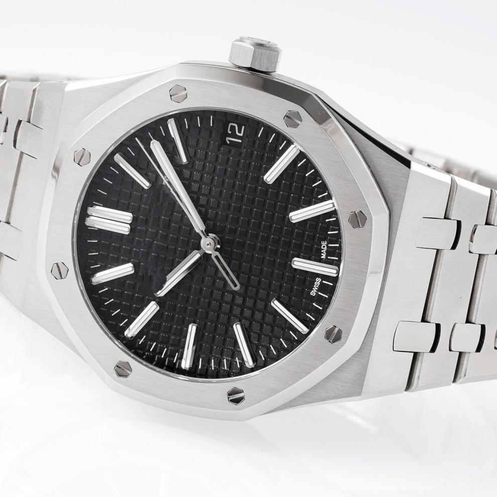 Aijia AP Royal Oak 15500/15510 Automatic Men's Watch, Stainless Steel Band, Octagonal Porthole Dial