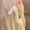 Shoes fairy style high heels thick heel Mary Jane single shoes women's shoes with horse dress spring new models