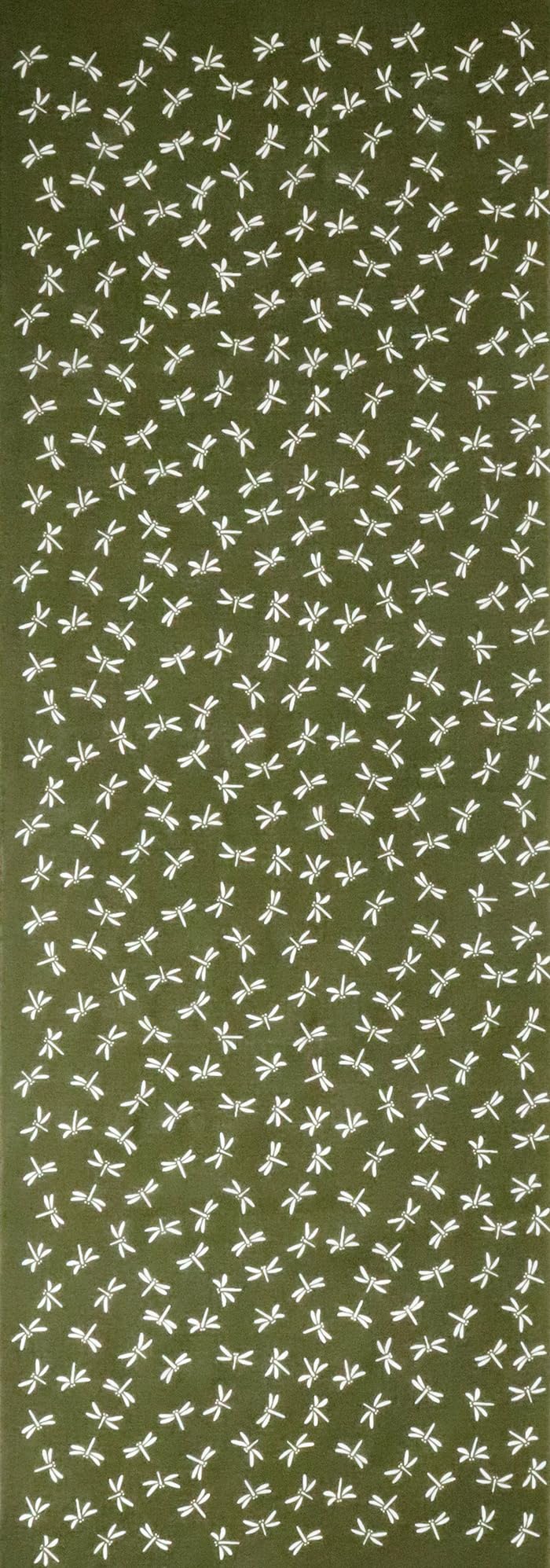 

Dyeing Anbo Soft Gauze Tenugui Dragonfly Olive Authentic Dyed Cotton with Hemmed Made in 35cm x 100cm Baby Green 100% Edges, Japan,