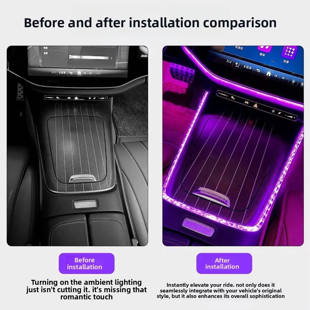 Voor Mercedes-Benz W214 E-Klasse Centrale Bediening Rand Kristallen Licht Frame E300 E260 Sfeerverlichting Decoratief Frame 2024-2026