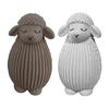 3D Printed Sheep Statue Small Sheep Figurine with Ribbed Texture Decorative Lamb Tabletop Ornament for Desk Bedside Home Decor