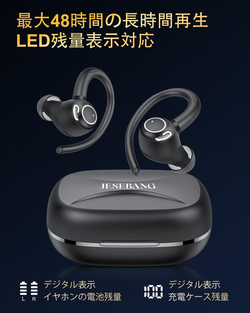 Wireless Earbuds, Bluetooth 5.4, Over-Ear Earphones, ENC Noise Cancellation, HiFi, with Microphone, 2026 Latest Model, AAC Support, Low Latency, Autom
