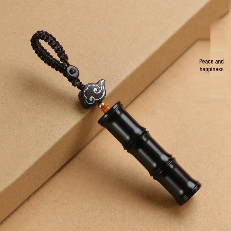 Ebony Bamboo Vintage Charm High-Rise Keychain for Men & Women