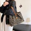 Nowa Moda Wszechstronna Torba na Ramię z Panterką Torba Damska Wysoka Tekstura Duża Pojemność Torba Shopper