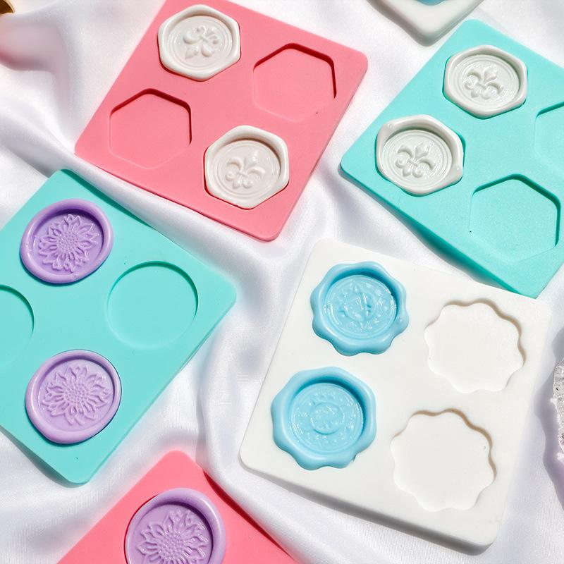 1PC For 25mm Stamp Sealing Wax Fix Shapes Mats Sealing Fixer Scrapbook Envelope Wax Seal Stamp Silicone Mold Pad DIY Making Tool