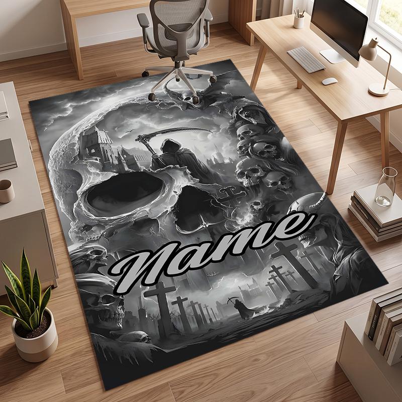 Dark Gothic (37) Personalized Name Office Carpet Stylish Decor for Living Room Bedroom Kitchen