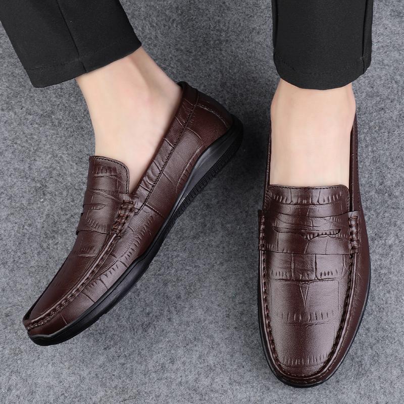 Pánské mokasíny z pravé kůže, ručně vyráběné kožené boty, ležérní boty pro řízení, nazouvací boty, luxusní pohodlné mokasíny