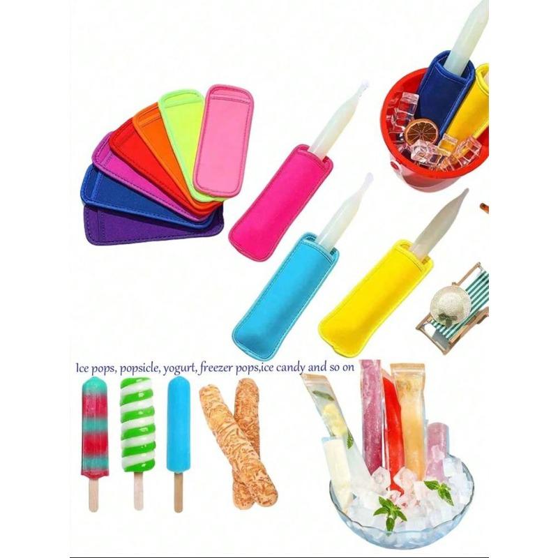 Freezer Pop Holders, Reusable & Washable Freezer Pops Protector Bags,Insulated Sleeves For Ice Lolly, Popsicle Holders
