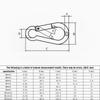 Feder-Schnappkarabiner M4 M5 M6 M8 304 Edelstahl Klettern Sicherheitsverschluss Schnellverschluss Verriegelungsring Haken Hochwertige Metallschnalle